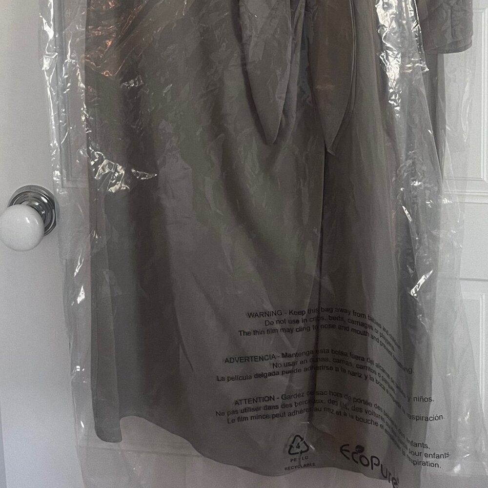 Tibi Feather Weight Eco Crepe Benedict Dress - Grey - 4 - Picture 4 of 12